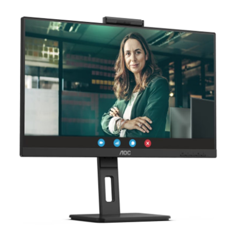 23.8 AOC 24P3CW IPS 4MS 75MHZ 1XHDMI 1XDP USB TYPE-C RJ45 FHD 1920X1080 WEBCAM HOPARLÖR ÇERÇEVESİZ PIVOT VESA SİYAH 