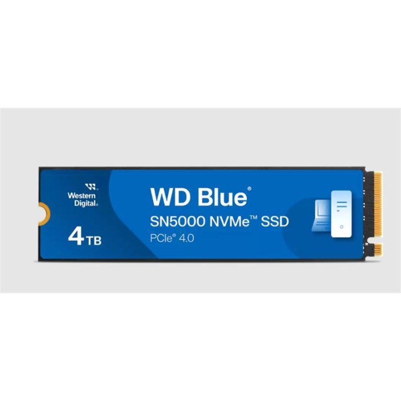 4 TB WD BLUE SN5000 PCI-4.0 5000MB/S 4000MB/S M2 SSD WDS400T4B0E 