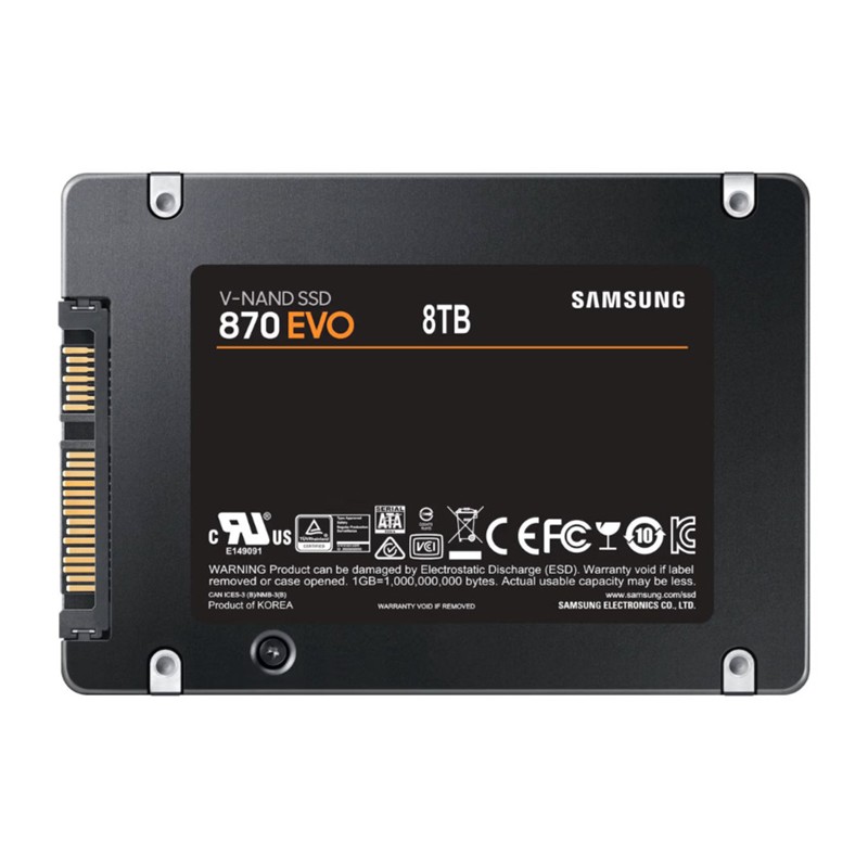 8TB 870 EVO SAMSUNG 2.5 SATA3 MZ-77E8T0BW 560-530 MB/S SAMSUNG TR GARANTILI 