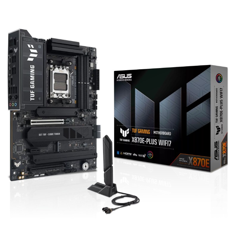 ASUS TUF GAMING X870E-PLUS WIFI7 DDR5 8000MT/S 1XHDMI 2XUSB 4XM.2 AM5 ATX (AMD AM5 9000/8000/7000 SE 
