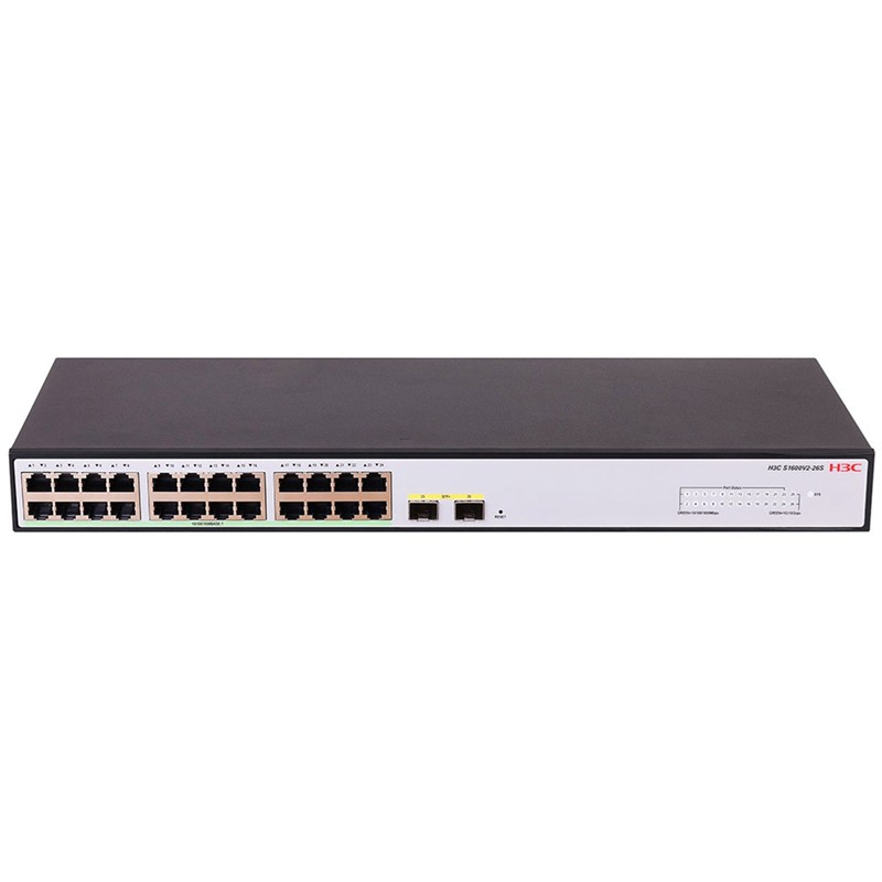H3C AOLYNK S1600V2-26S 24 PORT GIGABIT + 2XGB SFP UPLINK YÖNETİLEBİLİR RACKMOUNT SWITCH 