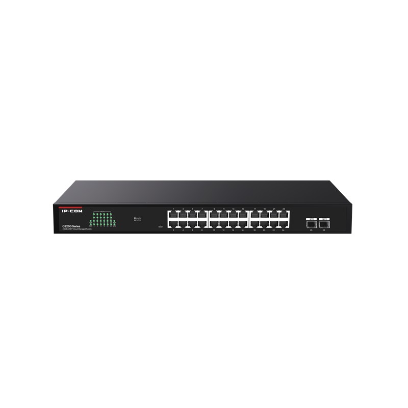 IP-COM G2226F 24 PORT GIGABIT + 2XSFP UPLINK CLOUD YÖNETİLEBİLİR RACKMOUNT SWITCH 
