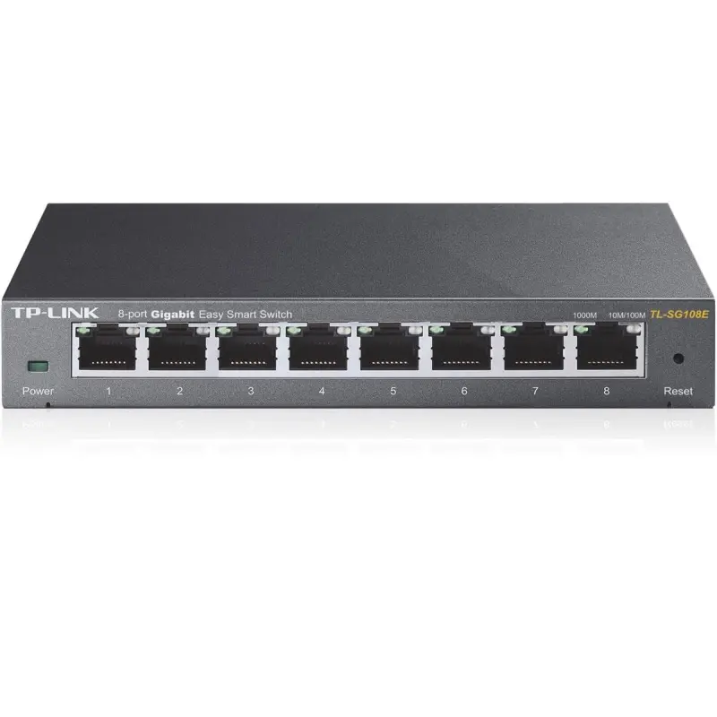 TP-LINK TL-SG108E 8 PORT GIGABIT EASY SMART YÖNETİLEBİLİR METAL KASA SWITCH 
